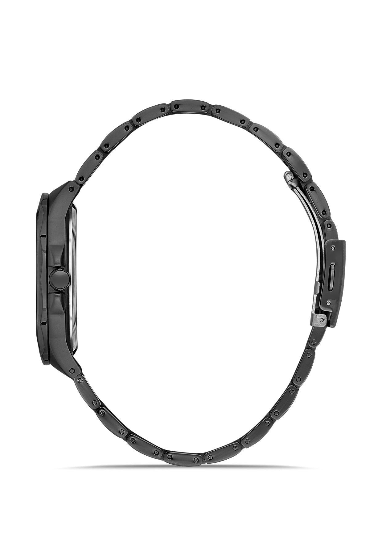 DAVID GUNER Dark Blue Dial Gun Coated Men's Watch