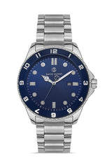 DAVID GUNER Mavi Kadranlı Gümüş Kaplamalı Erkek Kol Saati - DG-8461GA-A3