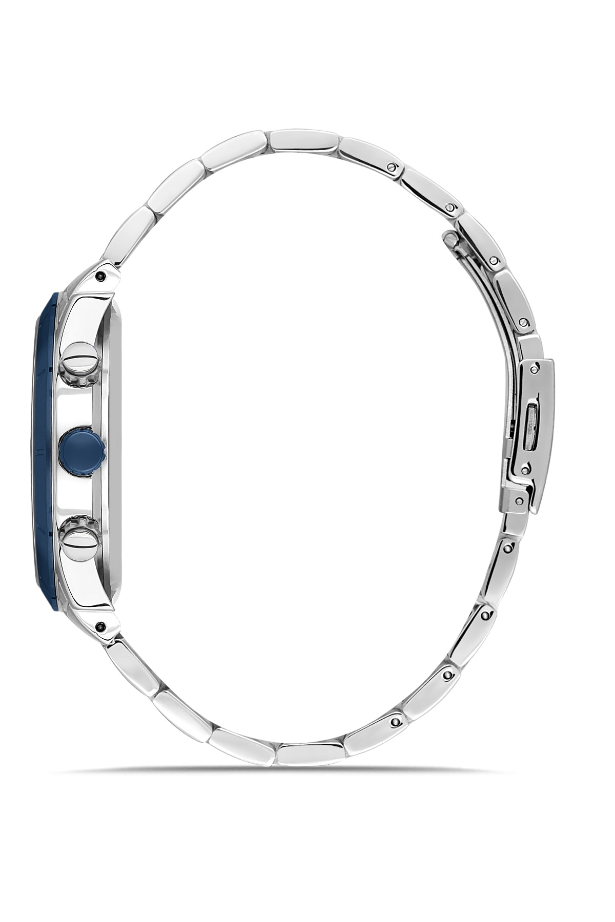 DAVID GUNER Mavi Kadranlı Gümüş-Mavi Kaplamalı Erkek Kol Saati - DG-8645GA-L3