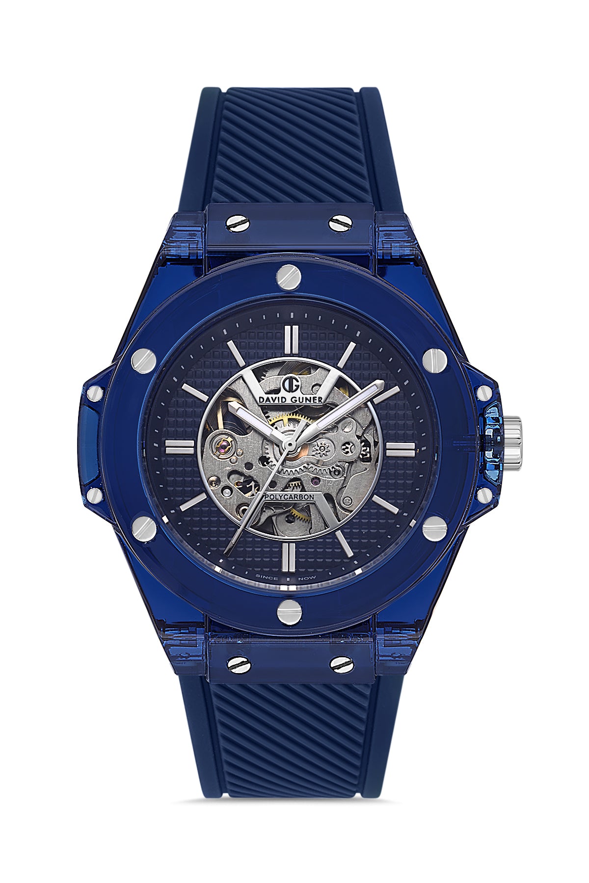DAVID GUNER Mavi Kadranlı Mavi Kaplamalı Otomatik Erkek Kol Saati - DG-8659GD-H3
