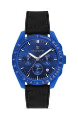 DAVID GUNER Mavi Kadranlı Polikarbon Kaplamalı Multifonksiyonel Erkek Kol Saati - DG-8627GD-AG3