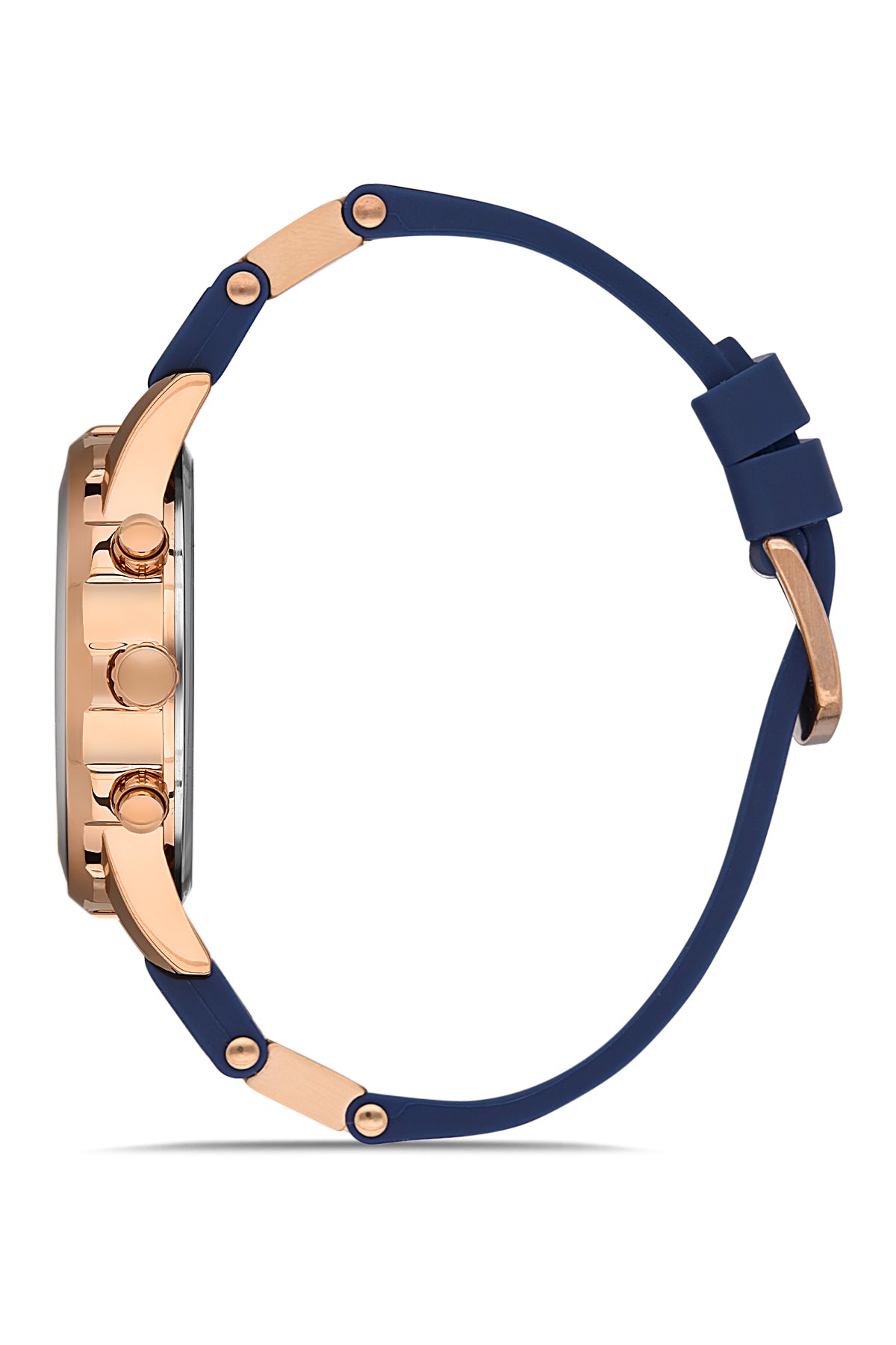 DAVID GUNER Mavi Kadranlı Rose Detaylı Mavi Silikon Kayışlı Erkek Kol Saati - DG-8456GD-T3