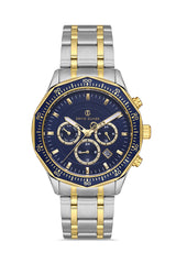 DAVID GUNER Blue Dial Yellow White Coated Men's Watch