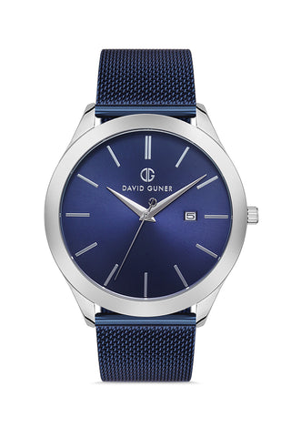 DAVID GUNER MAVİ KAPLAMALI MAVİ KADRANLI ERKEK KOL SAATİ - DG-8179GC-L3