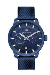DAVID GUNER MAVİ KAPLAMALI MAVİ KADRANLI ERKEK KOL SAATİ - DG-8305GC-H3E