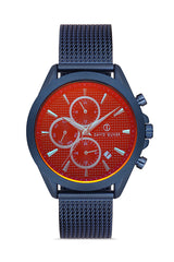 DAVID GUNER MAVİ KAPLAMALI RENKLİ CAMLI ERKEK KOL SAATİ - DG-8323GC-H3E