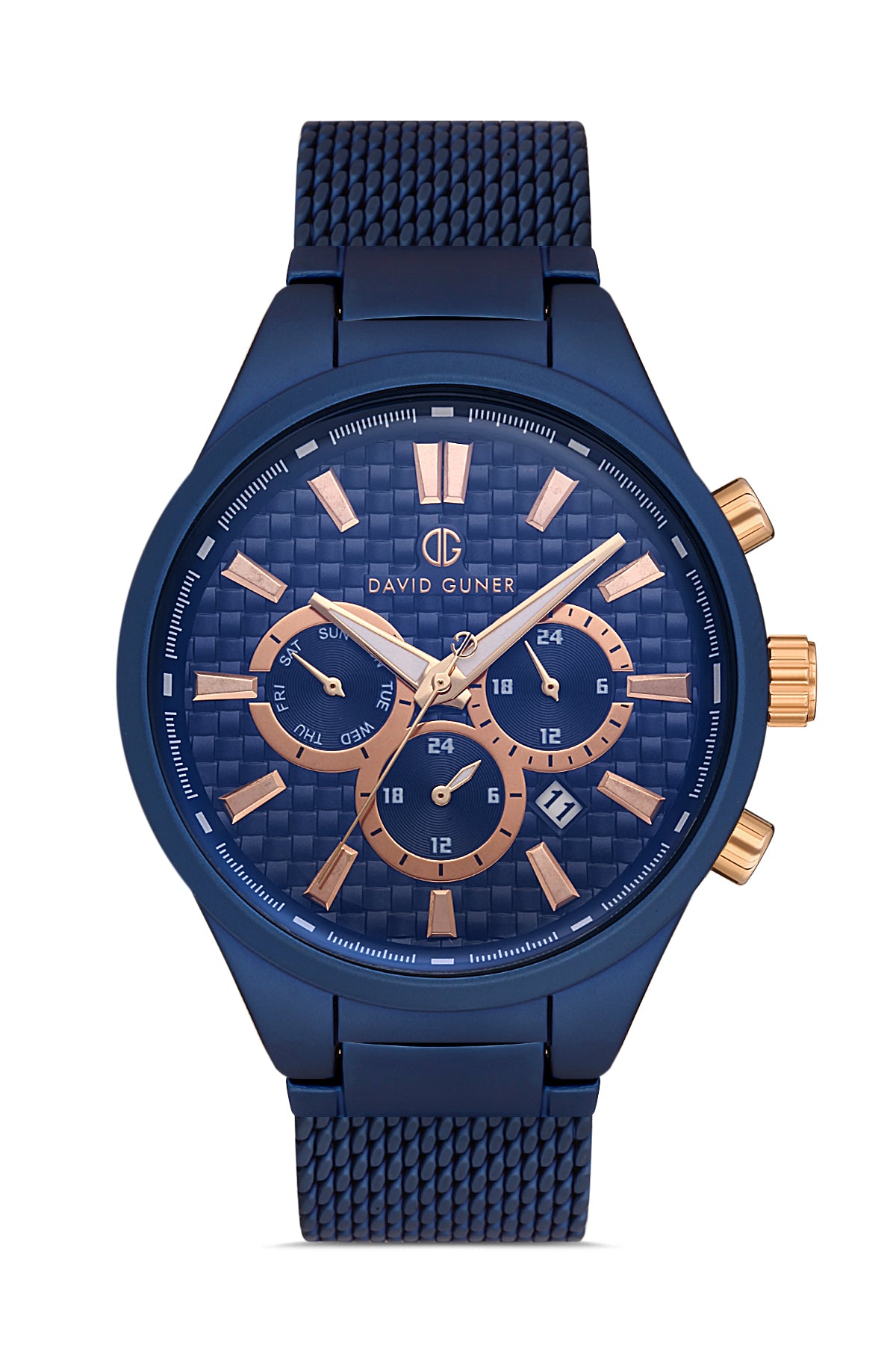DAVID GUNER MAVİ KAPLAMALI MAVİ KADRANLI ERKEK KOL SAATİ - DG-8343GC-H3E