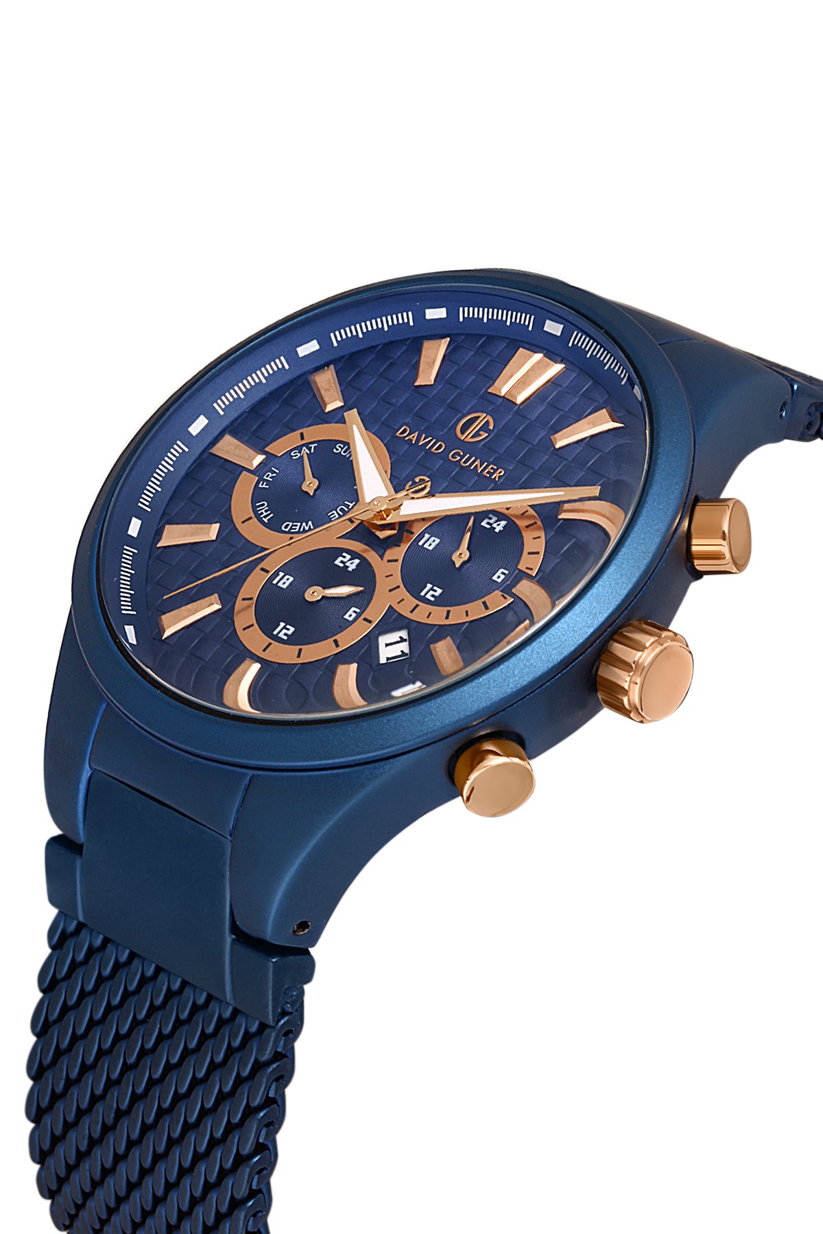 DAVID GUNER MAVİ KAPLAMALI MAVİ KADRANLI ERKEK KOL SAATİ - DG-8343GC-H3E