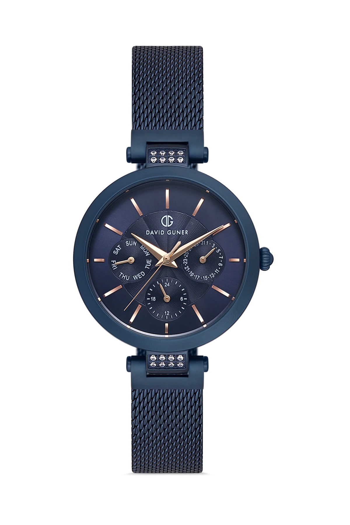 DAVID GUNER MAVİ KAPLAMALI MAVİ KADRANLI KADIN KOL SAATİ DG-8268LC-H3E