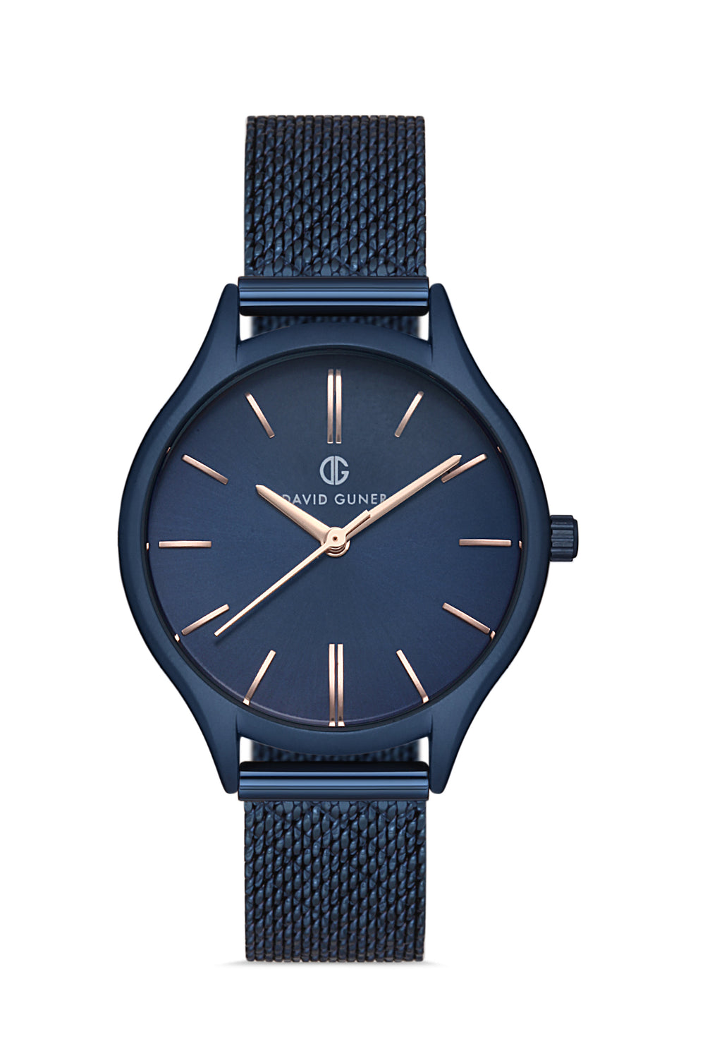 DAVID GUNER Blue Coated Blue Dial Women's Watch