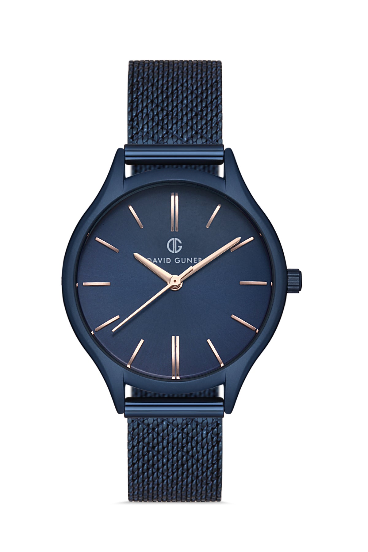 DAVID GUNER Blue Coated Blue Dial Women's Watch