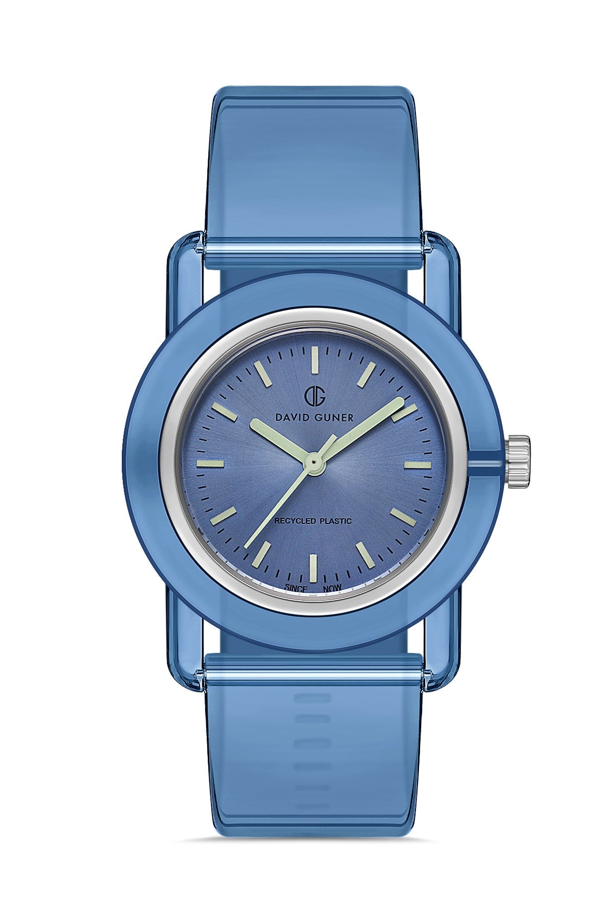 DAVID GUNER Mavi Plastik Kordonlu Geri Dönüştürülebilir Su Geçirmez Unisex Kol Saati - DG-8661LD-H3