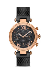 DAVID GUNER Multi Fonksiyonlu Çelik Örme Kordonlu Kadın Kol Saati - DG-8280LC-R2