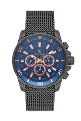 DAVID GUNER Multifonksiyonlu Gri Kaplamalı Lacivert Kadranlı Erkek Kol Saati - DG-8263GC-V3