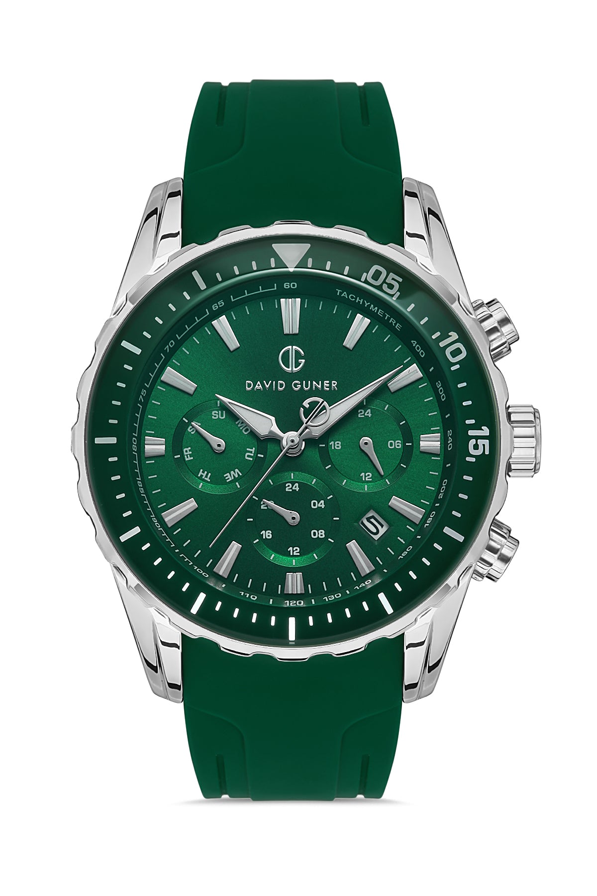 DAVID GUNER Multifunctional Silver Plating Men's Watch