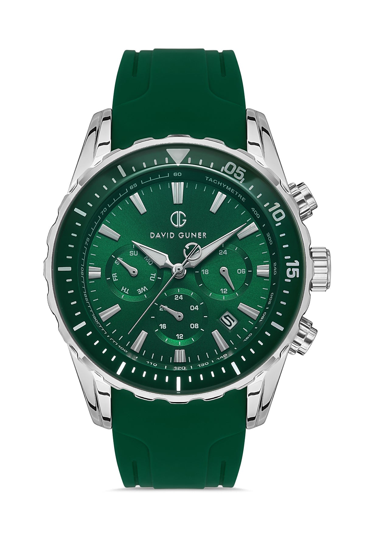DAVID GUNER Multifunctional Silver Plating Men's Watch