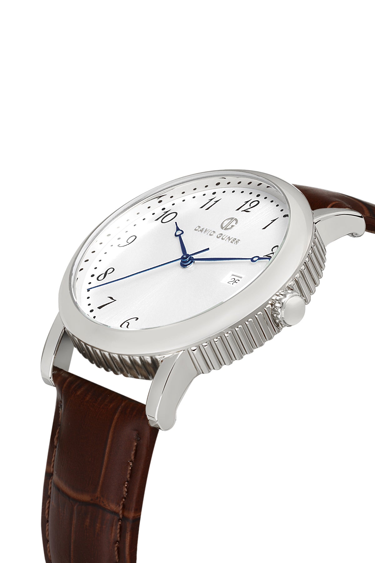 DAVID GUNER Orjinal Deri Kordon Kahverengi Kayışlı Erkek Kol Saati - DG-8671GB-K1