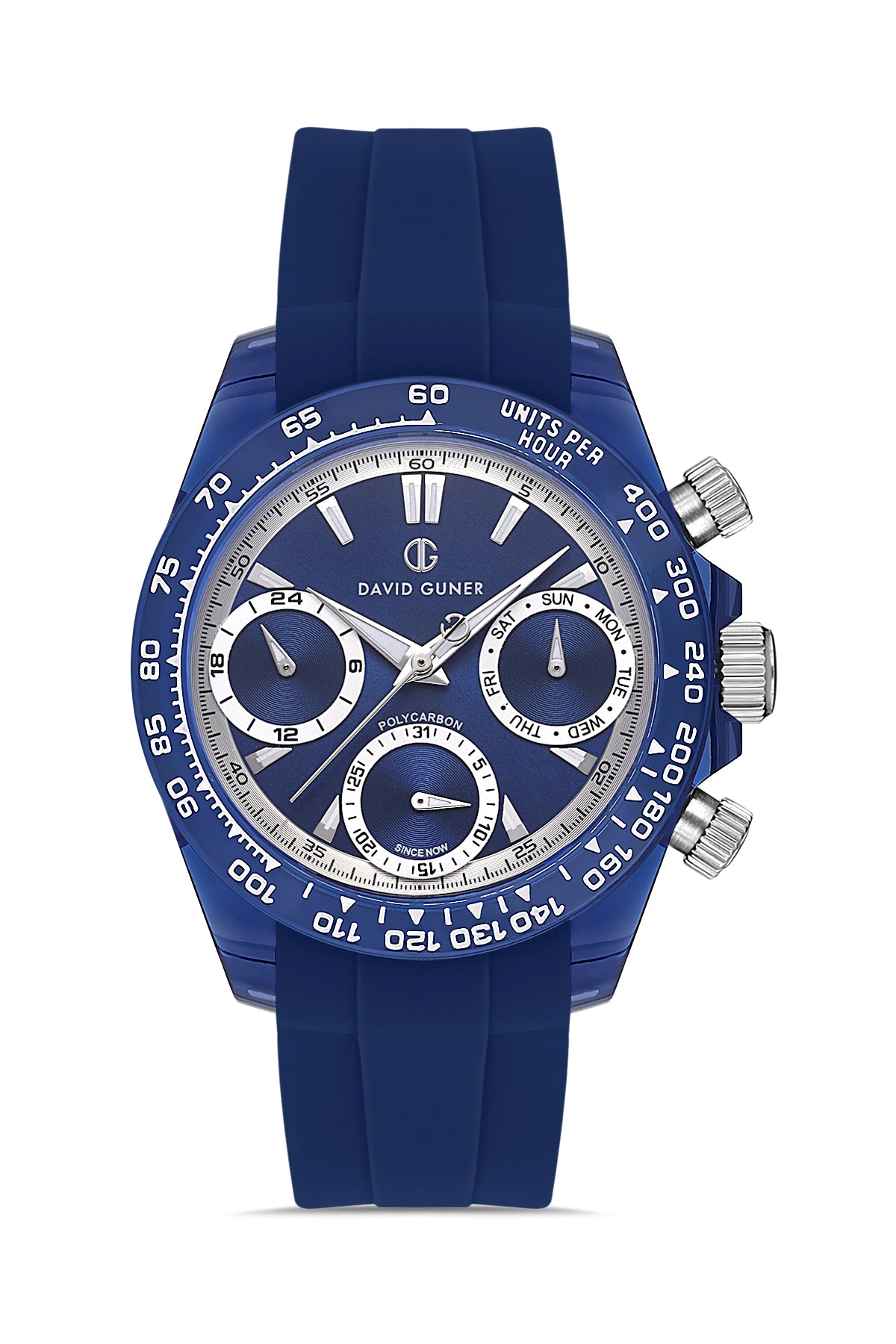 DAVID GUNER Polikarbon Mavi Kordon Unisex Kol Saati - DG-8658GD-H3