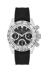 DAVID GUNER Polycarbonate Black Silicone Band Unisex Watch