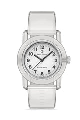 DAVID GUNER Rakamlı Beyaz Plastik Kordonlu Geri Dönüştürülebilir Su Geçirmez Unisex Kol Saati - DG-8661LD-A1A