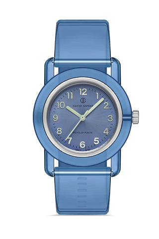 DAVID GUNER Rakamlı Mavi Plastik Kordonlu Geri Dönüştürülebilir Su Geçirmez Unisex Kol Saati - DG-8661LD-H3A