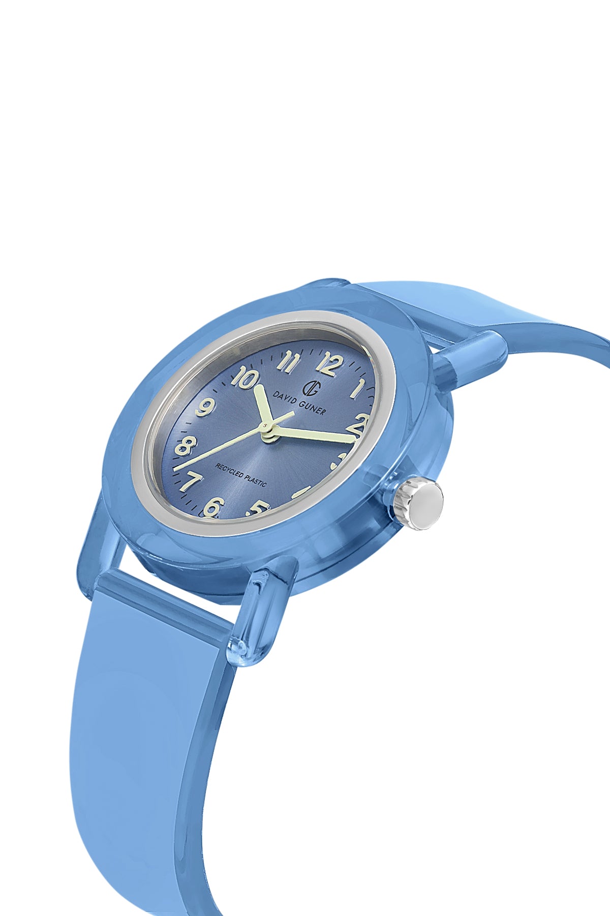 DAVID GUNER Rakamlı Mavi Plastik Kordonlu Geri Dönüştürülebilir Su Geçirmez Unisex Kol Saati - DG-8661LD-H3A