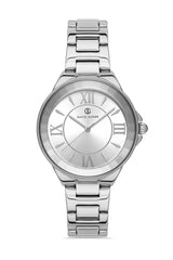 DAVID GUNER Roma Rakamlı Beyaz Kadranlı Gümüş Paslanmaz Masif Çelik Kadın Kol Saati - DG-8097LA-A1