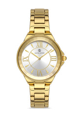 DAVID GUNER Roma Rakamlı Beyaz Kadranlı Sarı Paslanmaz Masif Çelik Kadın Kol Saati - DG-8097LA-B1