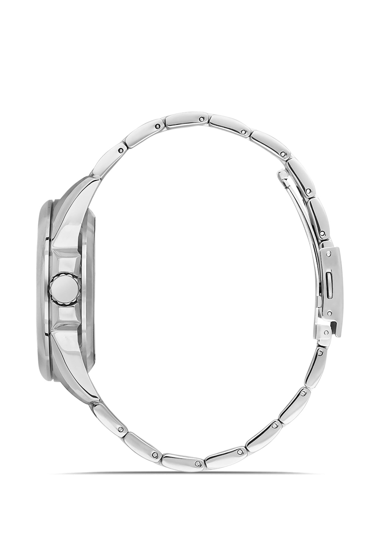 DAVID GUNER Roman Numeral Automatic Function Dark Blue Dial Dark Blue Silver Plating Men's Watch