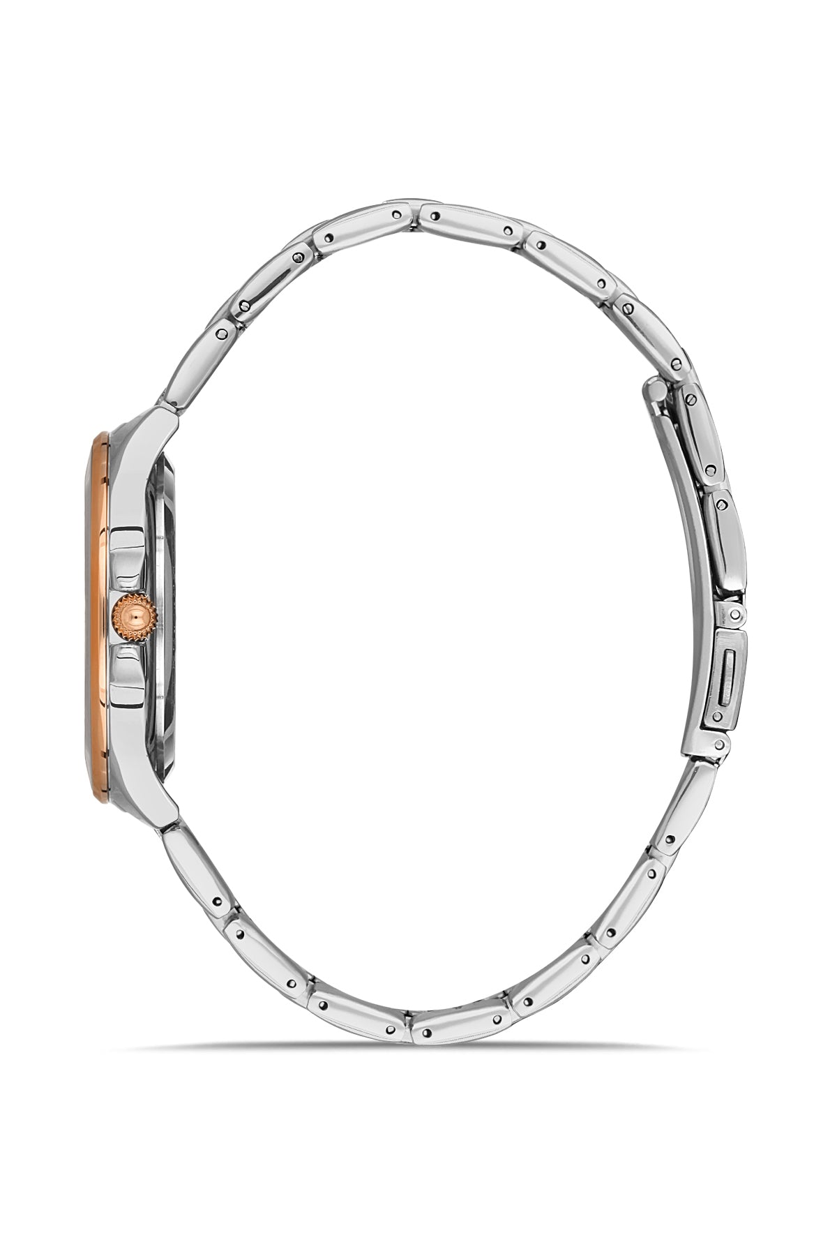 DAVID GUNER Roma Rakamlı Rose Kadranlı Gümüş-Rose Paslanmaz Masif Çelik Kadın Kol Saati - DG-8097LA-E5