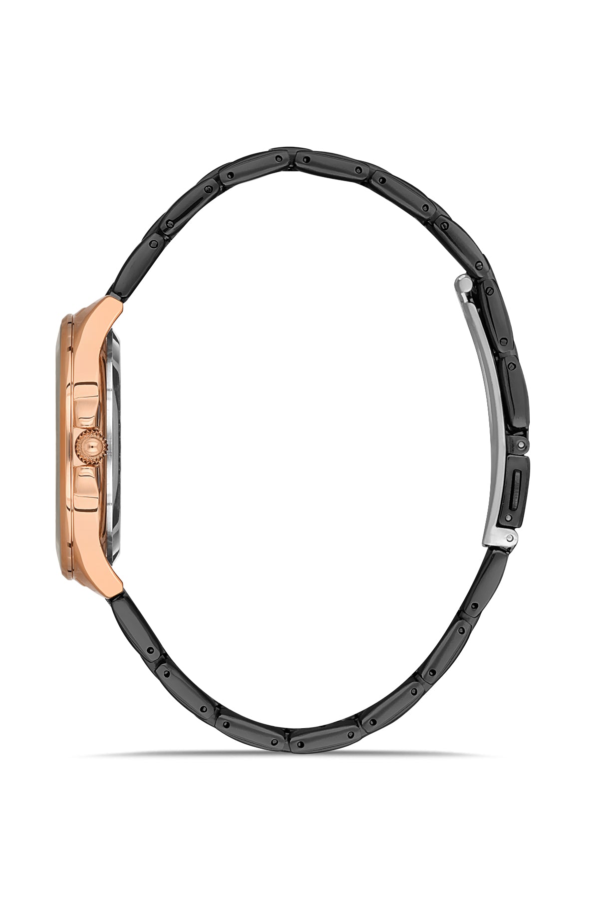 DAVID GUNER Roma Rakamlı Siyah Kadranlı Siyah Paslanmaz Masif Çelik Kadın Kol Saati - DG-8097LA-R2