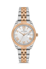 David Guner Rose White Coated Women's Watch