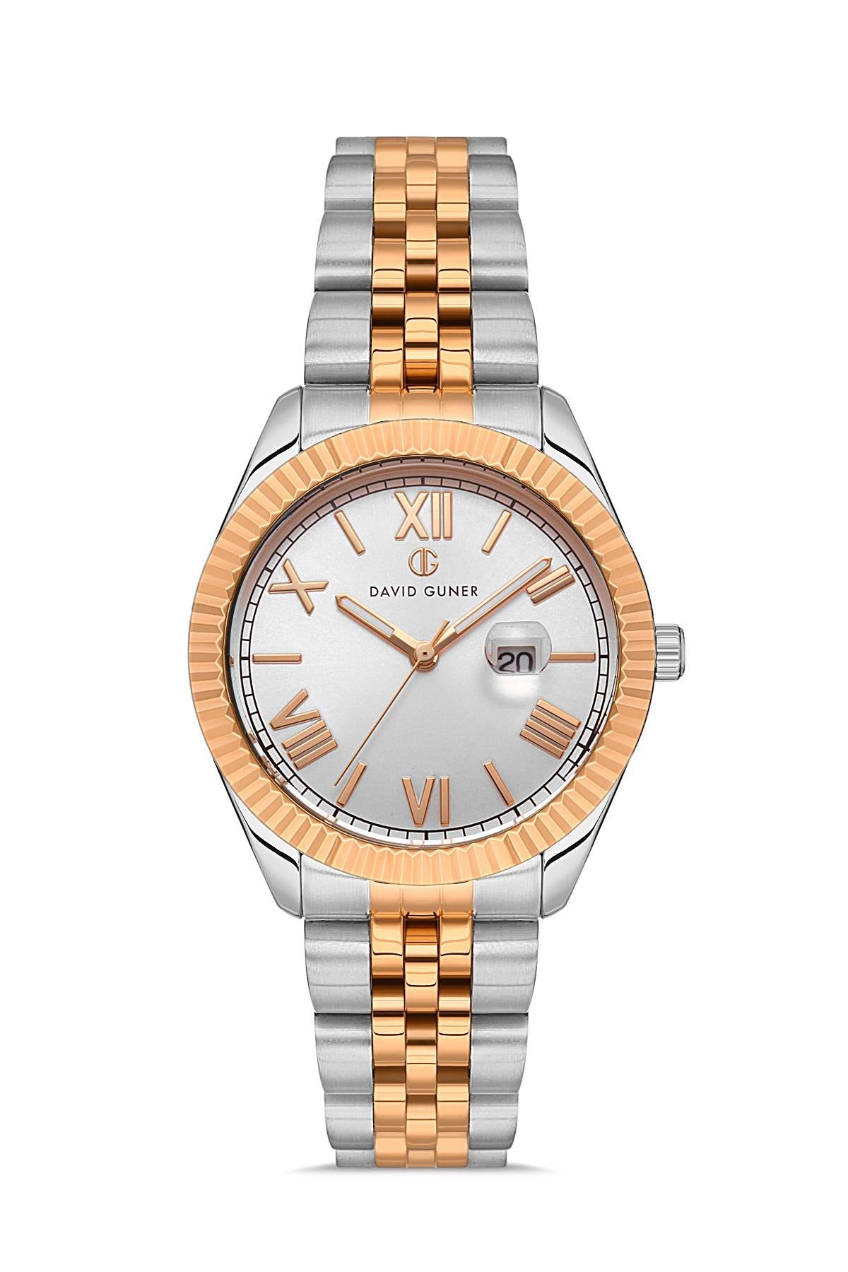 David Guner Rose White Coated Women's Watch