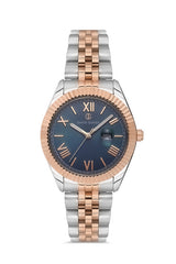 DAVID GUNER Rose Beyaz Kaplama Takvimli Kadın Kol Saati - DG-8481LA-E3