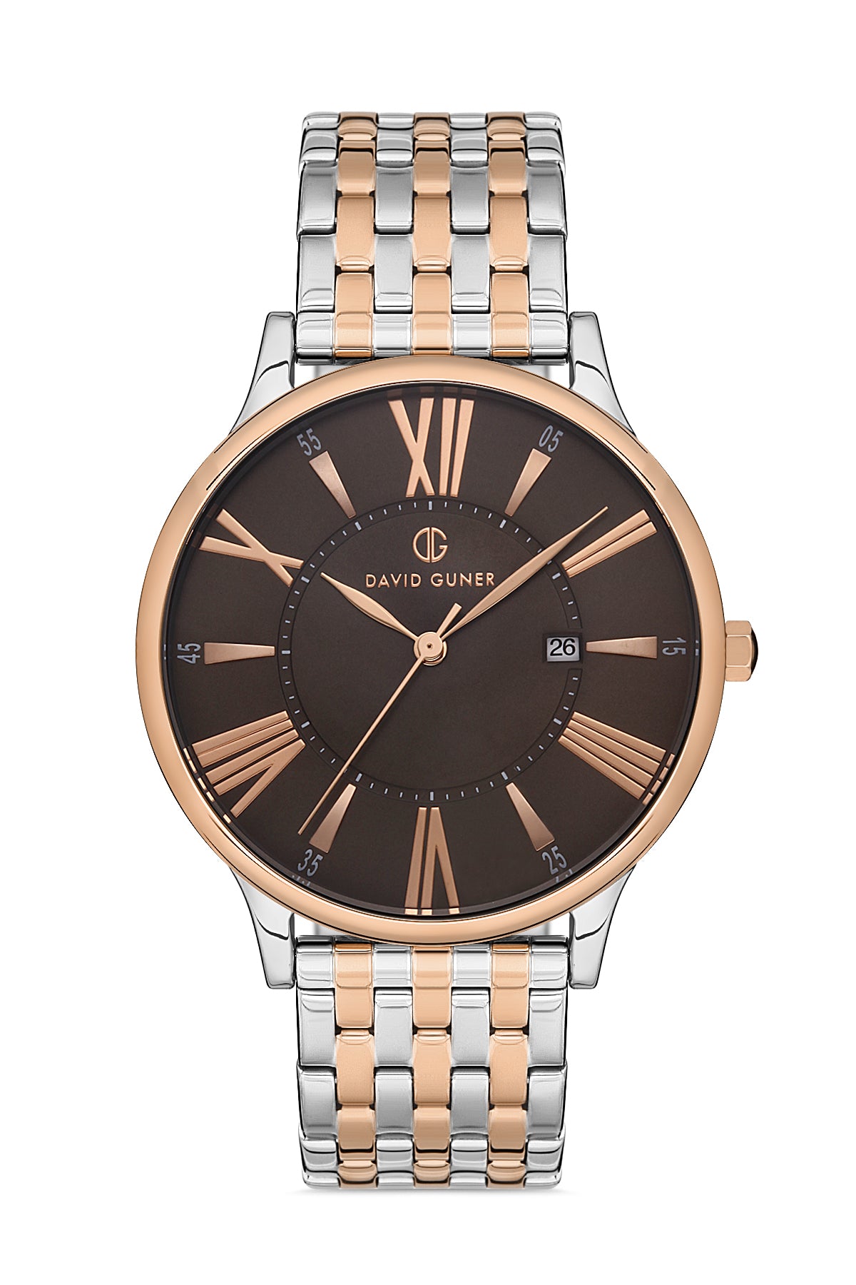 DAVID GUNER ROSE BEYAZ KAPLAMALI BEYAZ KADRANLI ERKEK KOL SAATİ - DG-8206GA-E9