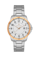 DAVID GUNER ROSE BEYAZ KAPLAMALI BEYAZ KADRANLI ERKEK KOL SAATİ DG-8479GA-E1