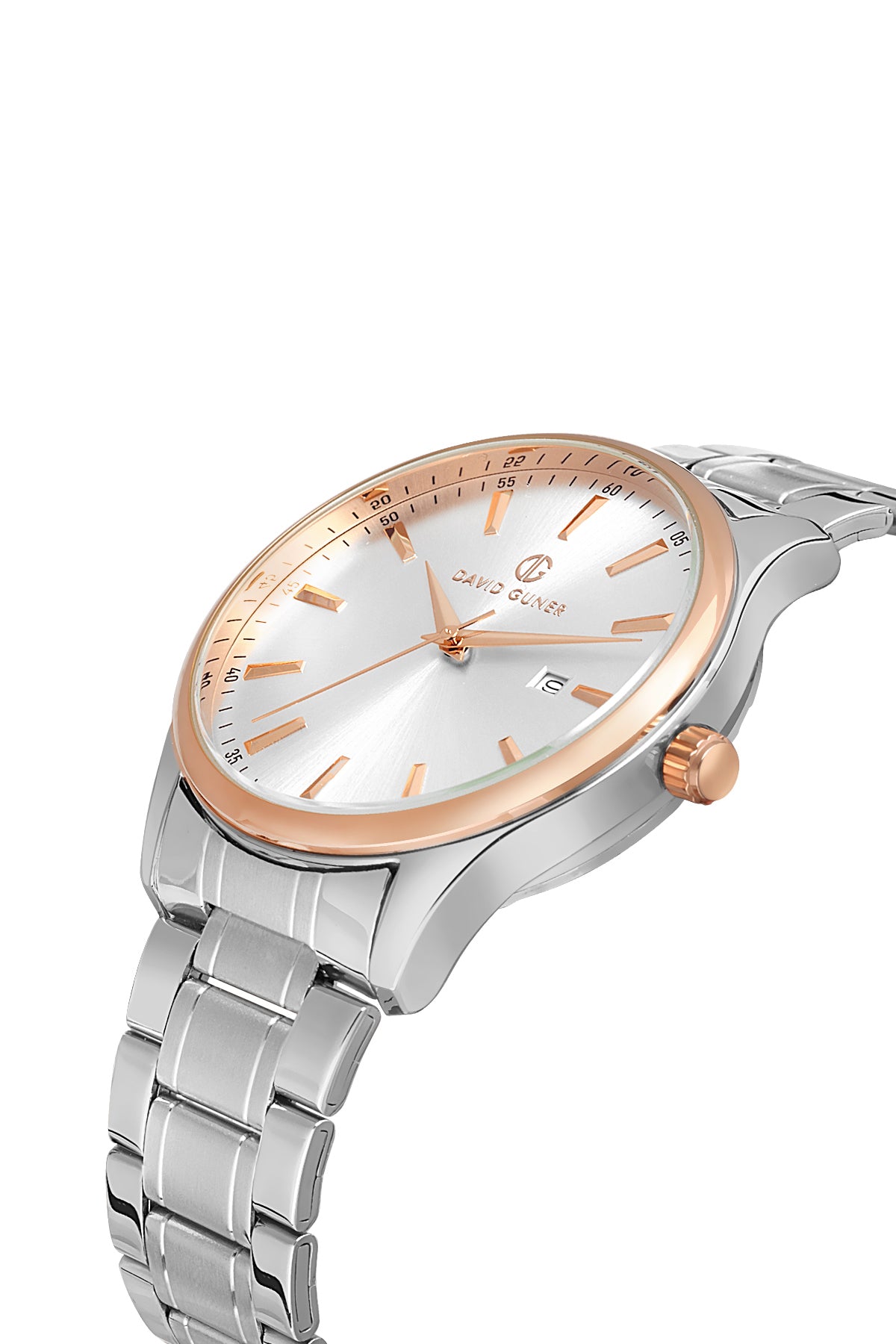 DAVID GUNER ROSE BEYAZ KAPLAMALI BEYAZ KADRANLI ERKEK KOL SAATİ - DG-8714GA-E1