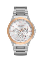 DAVID GUNER ROSE BEYAZ KAPLAMALI BEYAZ KADRANLI ERKEK KOL SAATİ DG-8864GA-E1