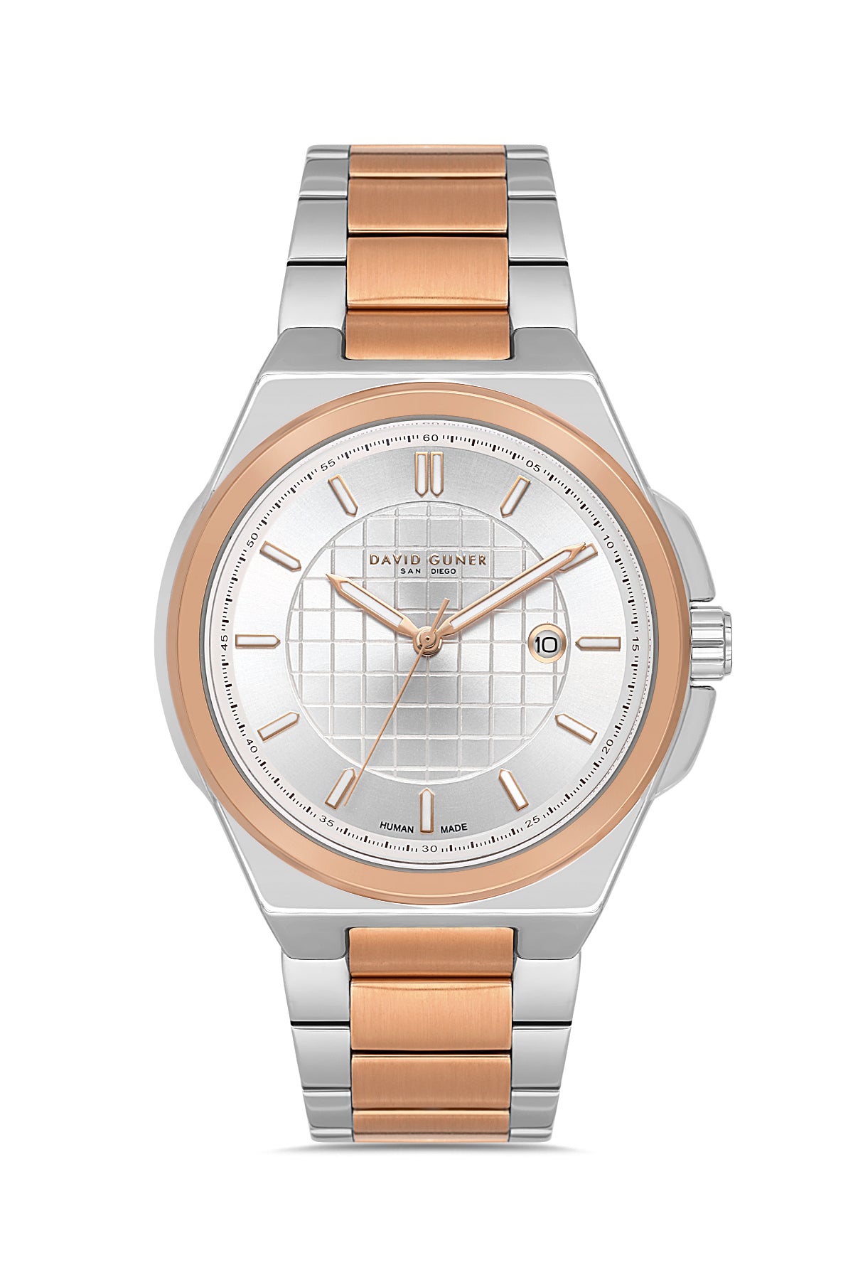 DAVID GUNER ROSE BEYAZ KAPLAMALI BEYAZ KADRANLI ERKEK KOL SAATİ DG-8870GA-E1