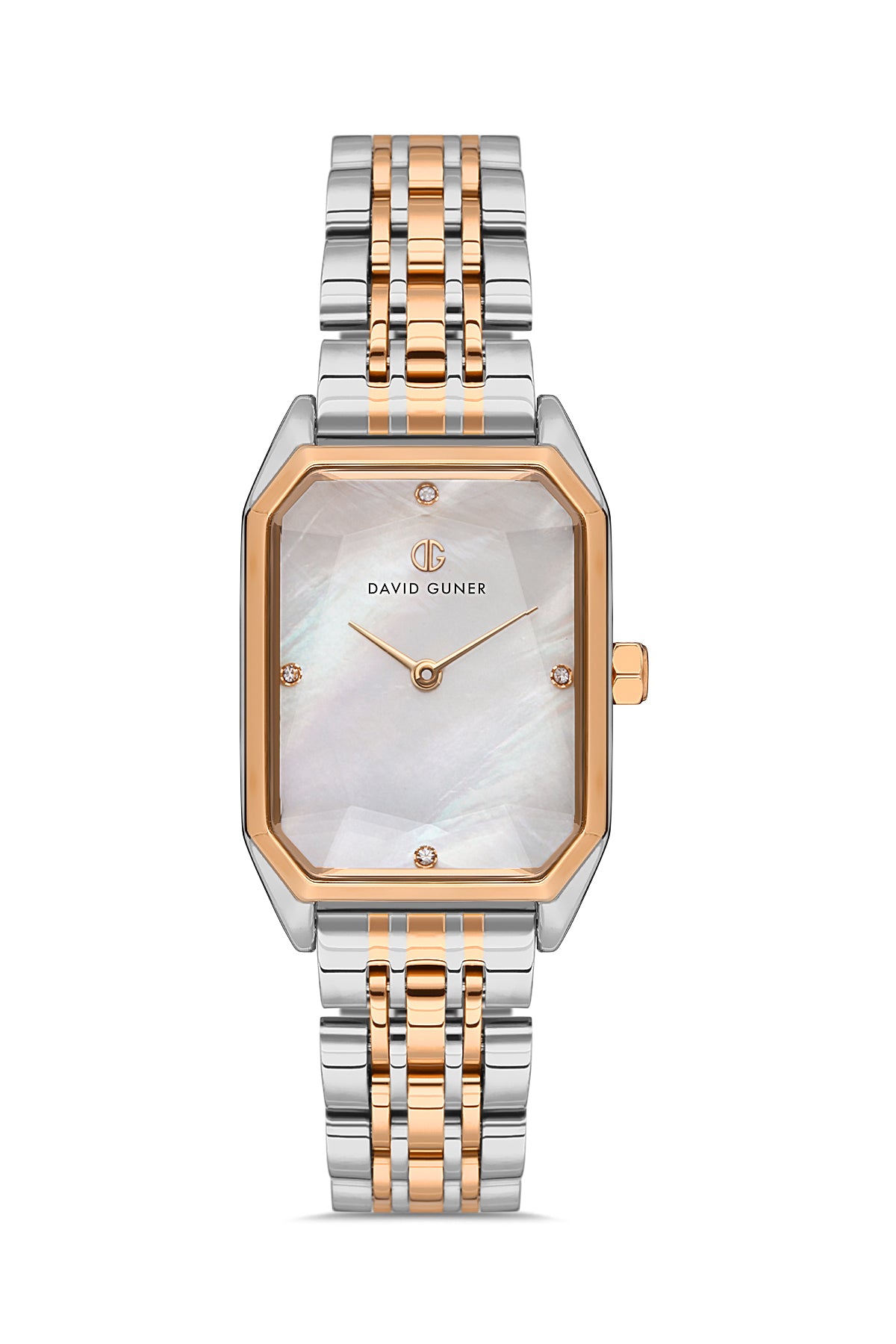 DAVID GUNER ROSE BEYAZ KAPLAMALI BEYAZ KADRANLI KADIN KOL SAATİ DG-8417LA-E1