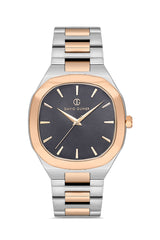 DAVID GUNER Rose Gümüş Kaplamalı Siyah Kadranlı Erkek Kol Saati - DG-8519GA-E9