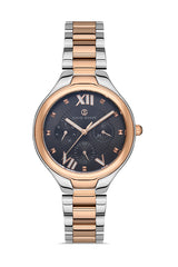 DAVID GUNER ROSE BEYAZ KAPLAMALI GRİ KADRANLI KADIN KOL SAATİ - DG-8346LA-E9