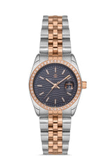 DAVID GUNER ROSE BEYAZ KAPLAMALI GRİ KADRANLI KADIN KOL SAATİ DG-8383LA-E9