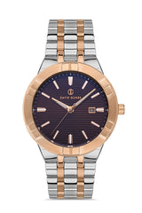 DAVID GUNER ROSE BEYAZ KAPLAMALI KAHVERENGİ KADRANLI ERKEK KOL SAATİ - DG-8388GA-E6