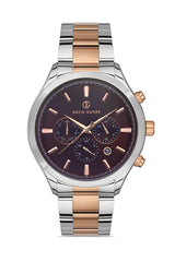 DAVID GUNER ROSE BEYAZ KAPLAMALI KAHVERENGİ KADRANLI ERKEK KOL SAATİ - DG-8400GA-E6