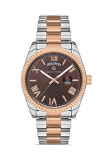 DAVID GUNER ROSE BEYAZ KAPLAMALI KAHVERENGİ KADRANLI ERKEK KOL SAATİ DG-8329GA2-E6