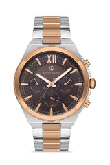 DAVID GUNER Rose beyaz Kaplamalı Kahverengi Kadranlı Erkek Kol Saati - DG-8410GA-E6