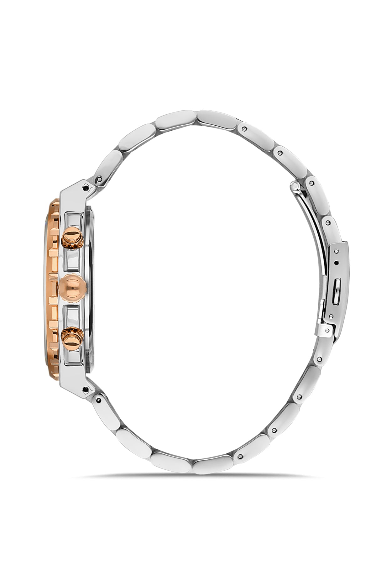 DAVID GUNER Rose beyaz Kaplamalı Kahverengi Kadranlı Erkek Kol Saati - DG-8410GA-E6