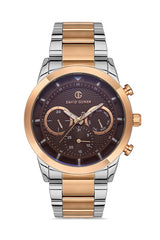 DAVID GUNER ROSE BEYAZ KAPLAMALI KAHVERENGİ KADRANLI ERKEK KOL SAATİ DG-8420GA-E6