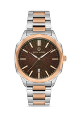 David Guner Rose White Plating Calendar Men's Watch